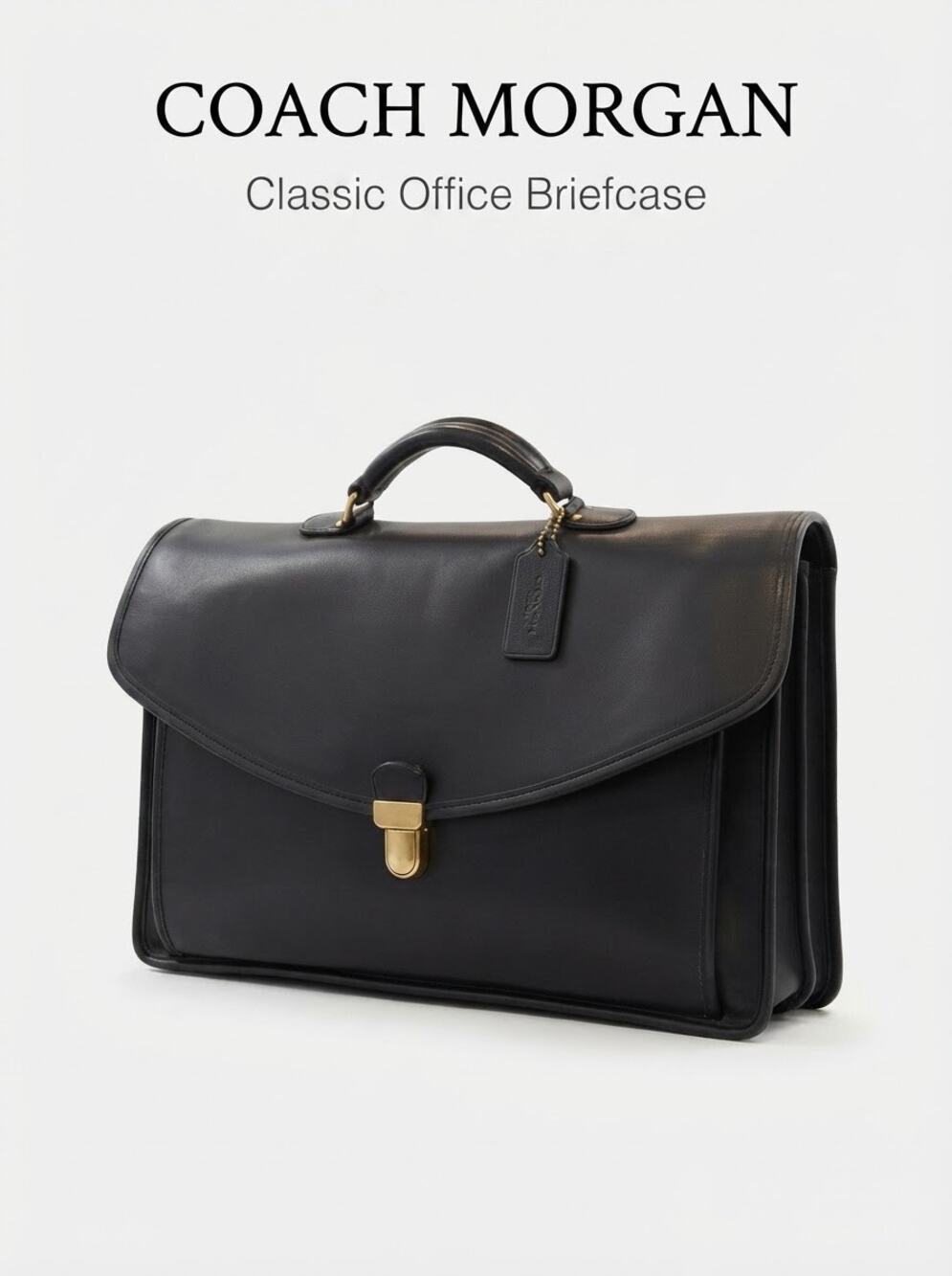 Vintage Coach Morgan Briefcase – Authenticated Leather Attache & Messenger Bag